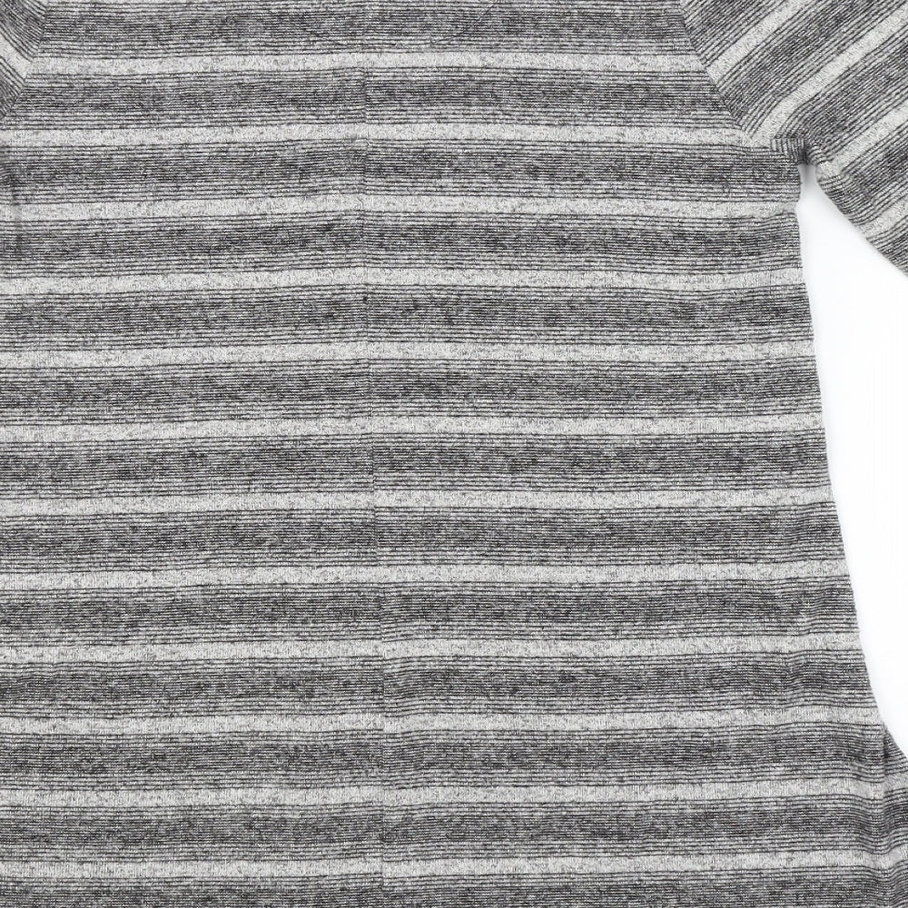 TU Womens Grey Striped Pullover Jumper Size 12