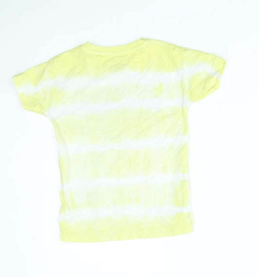 M&S Boys Yellow Striped Basic T-Shirt Size 3-4 Years - aloha
