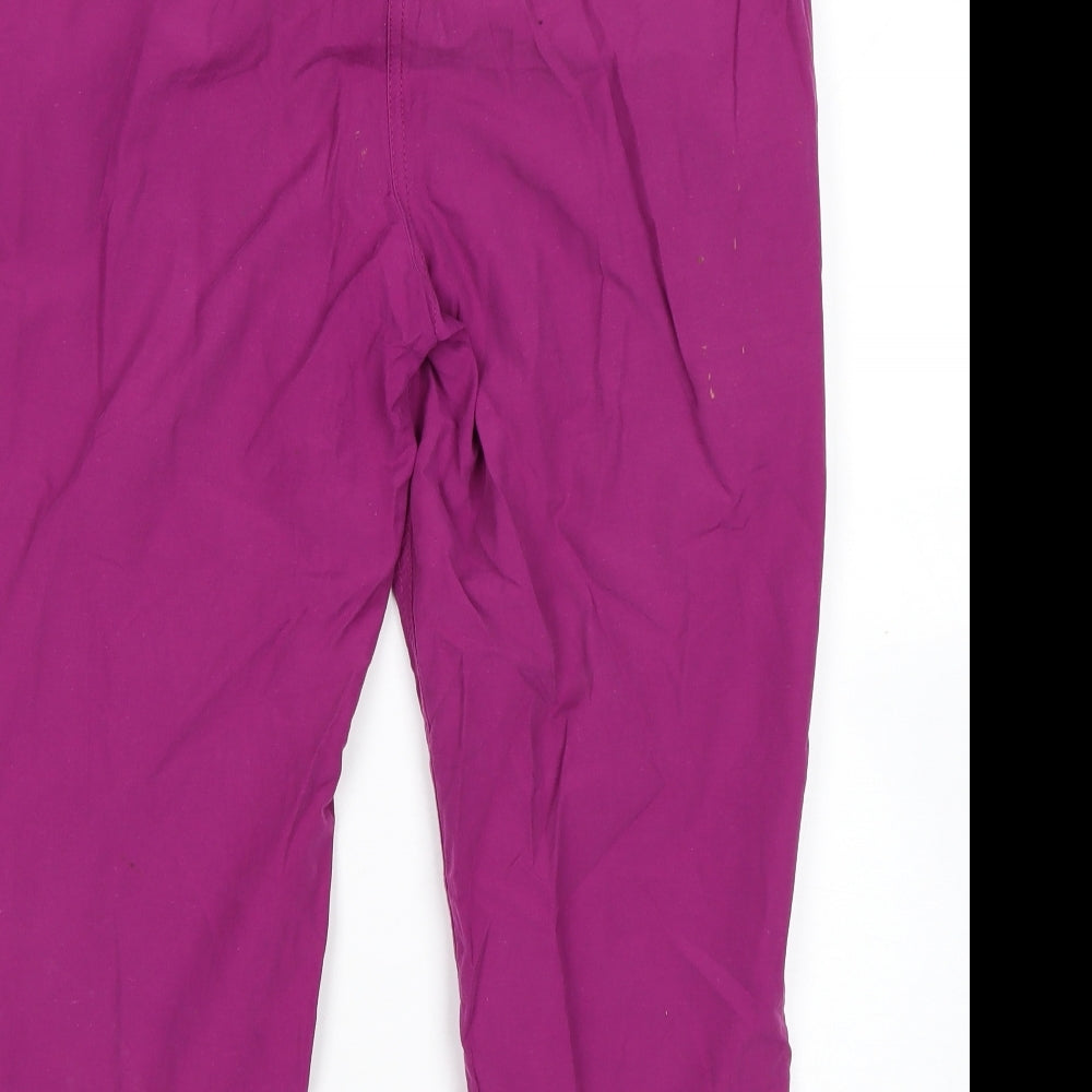 Dorothy Perkins Womens Purple Cropped Trousers Size 10 L23 in