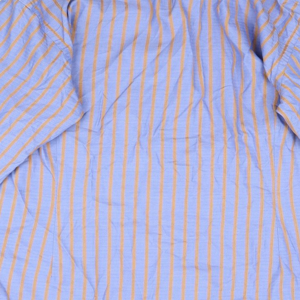 Hawes & Curtis Mens Purple Striped Button-Up Size M