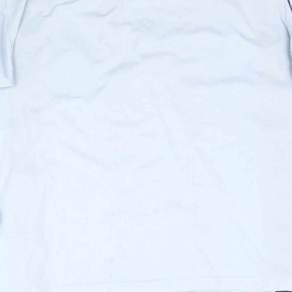 Peter Gribby Mens Blue Button-Up Size L