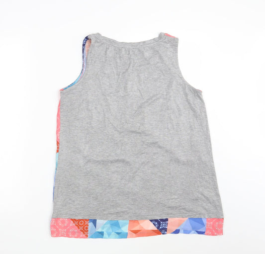 Klass Womens Multicoloured Geometric Basic Tank Size M