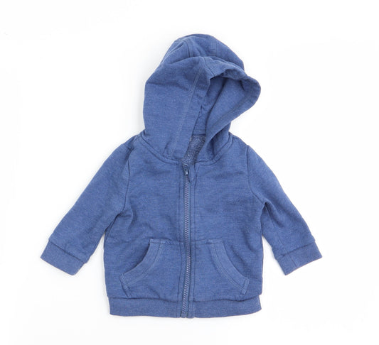 F&F Boys Blue Full Zip Jumper Size 3-6 Months