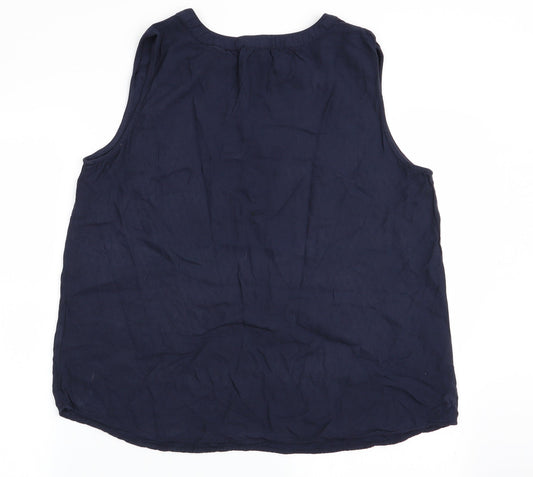 Amazon Essentials Womens Blue Basic Blouse Size L