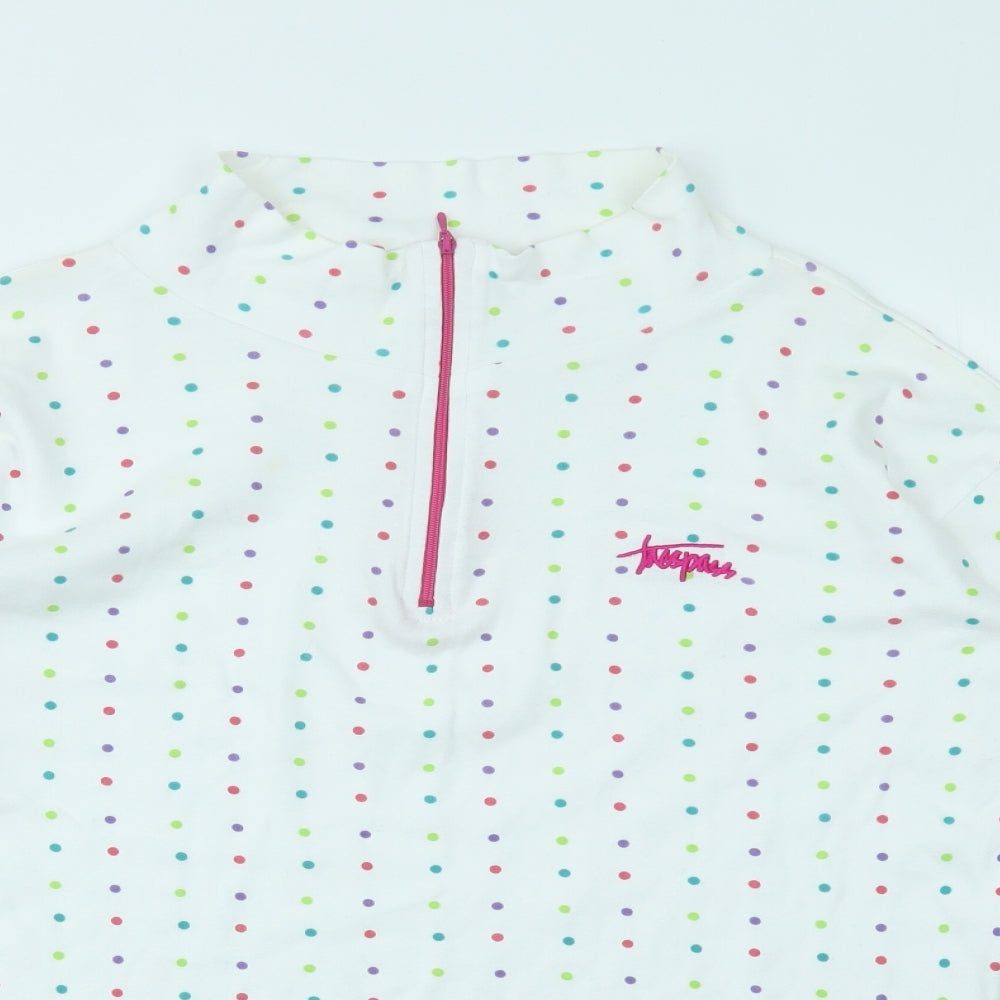 Tresspass Womens Multicoloured Polka Dot Pullover Jumper Size 2XL