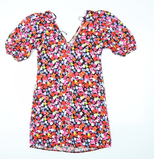 George Womens Multicoloured Floral Fit & Flare Size 8