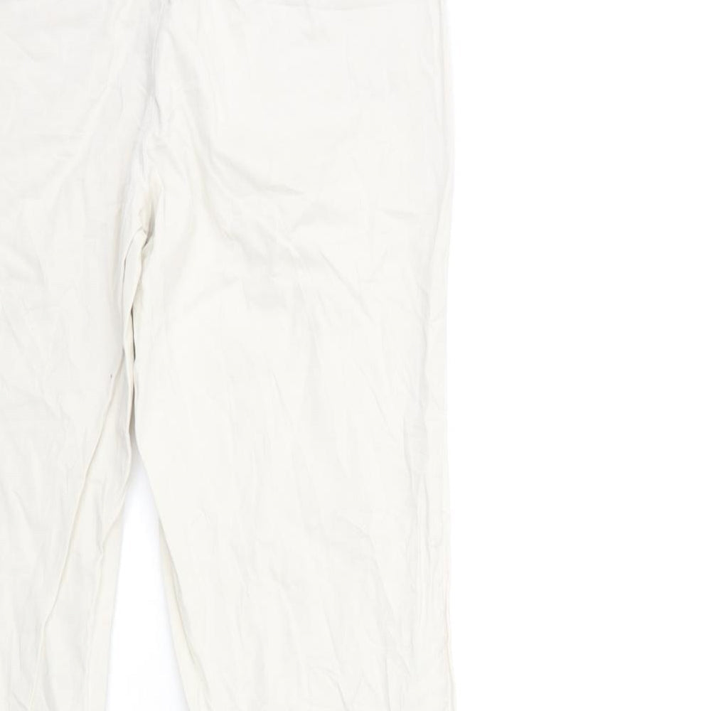 Mango Womens Beige Trousers Size 12 L29 in