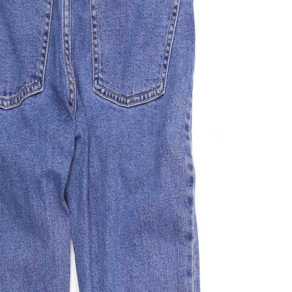 Brand and care label for Denim & Co. women’s blue denim skinny jeans, size UK 6, 25-inch leg