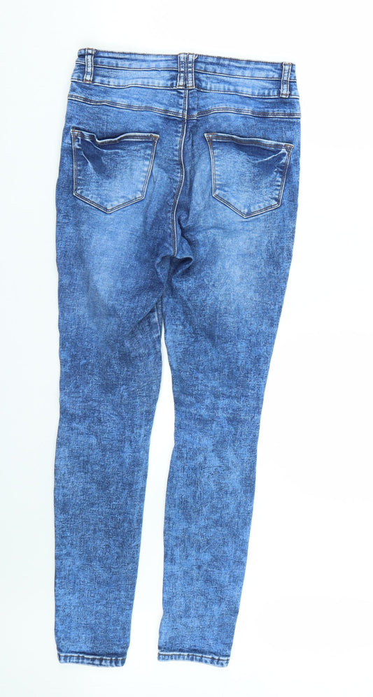New looj Womens Blue Skinny Jeans Size 8 L27 in