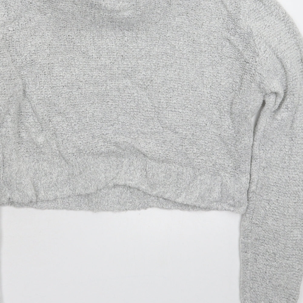 Boohoo Womens Grey Knit Pullover Jumper Size S