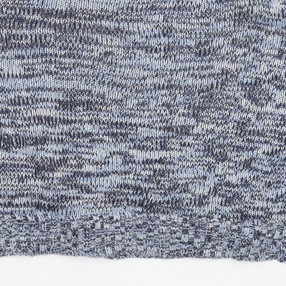 Divided Womens Blue Knit Pullover Jumper Size S