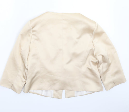 Moda Womens Beige Jacket Blazer Size L