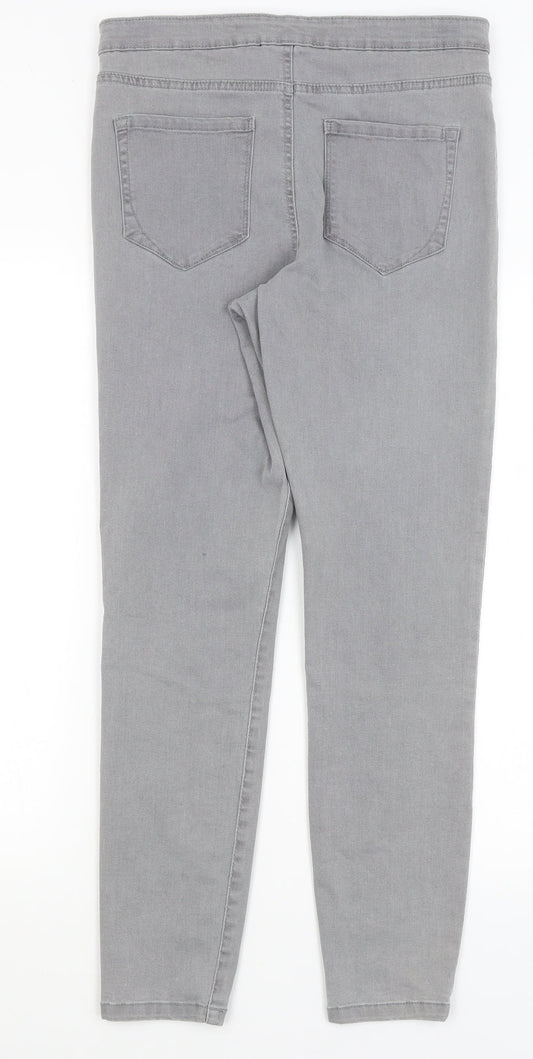 Denim Co Womens Grey Skinny Jeans Size 14 L28 in