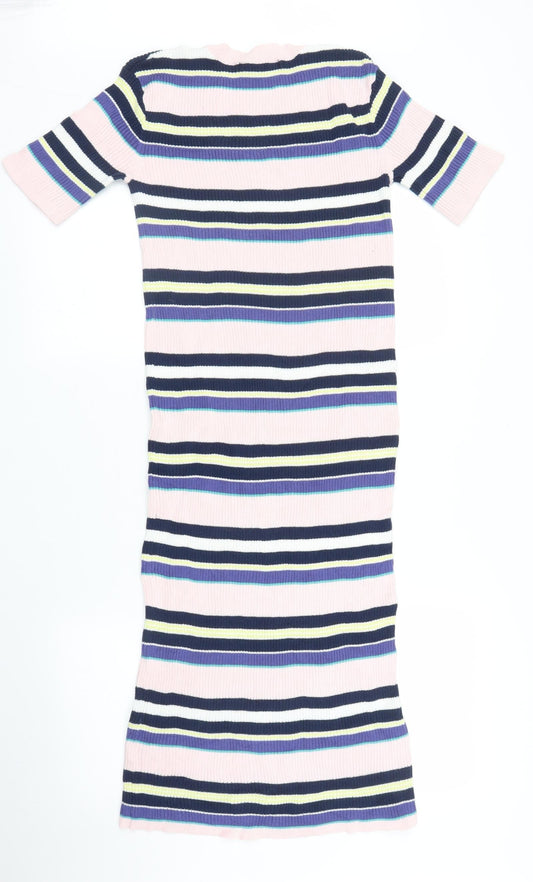 Swell Womens Pink Striped Jumper Dress Size 10