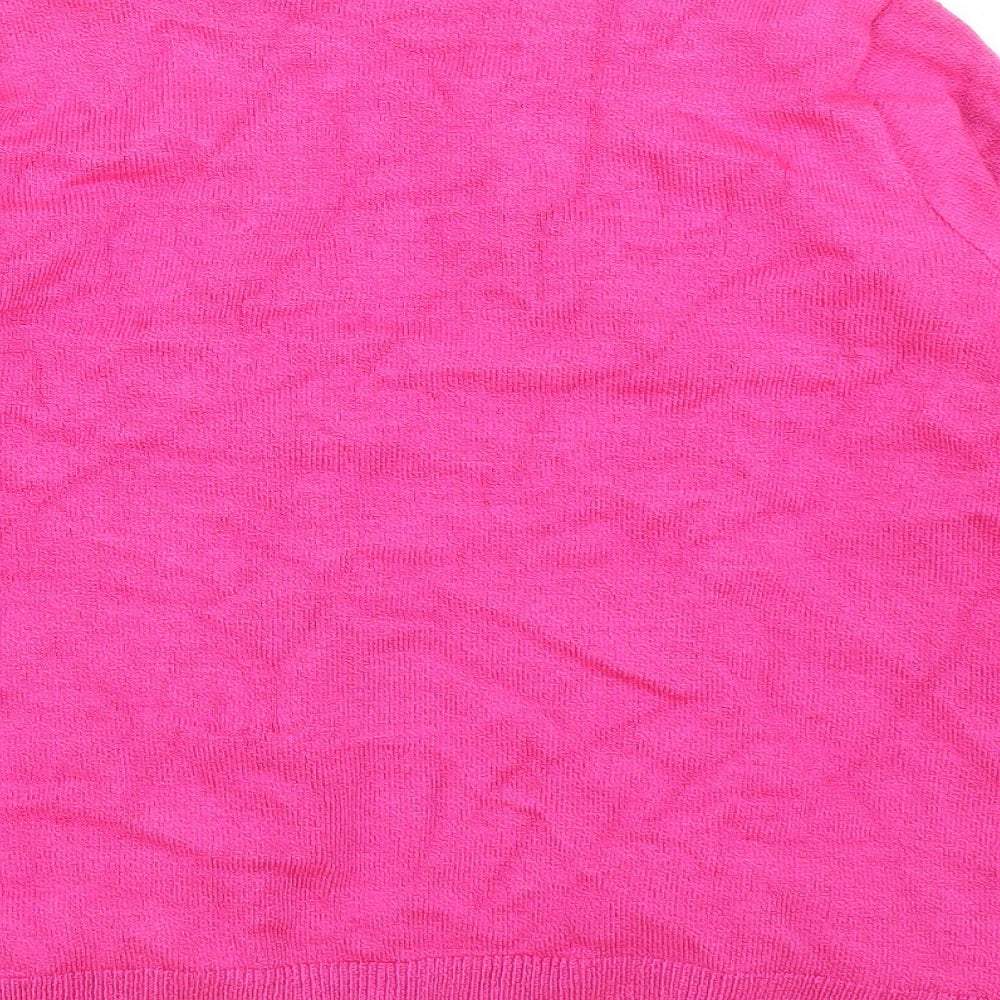 Keeno Womens Pink Striped Pullover Jumper Size M