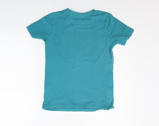 H&M Boys Blue Basic T-Shirt Size 9-10 Years