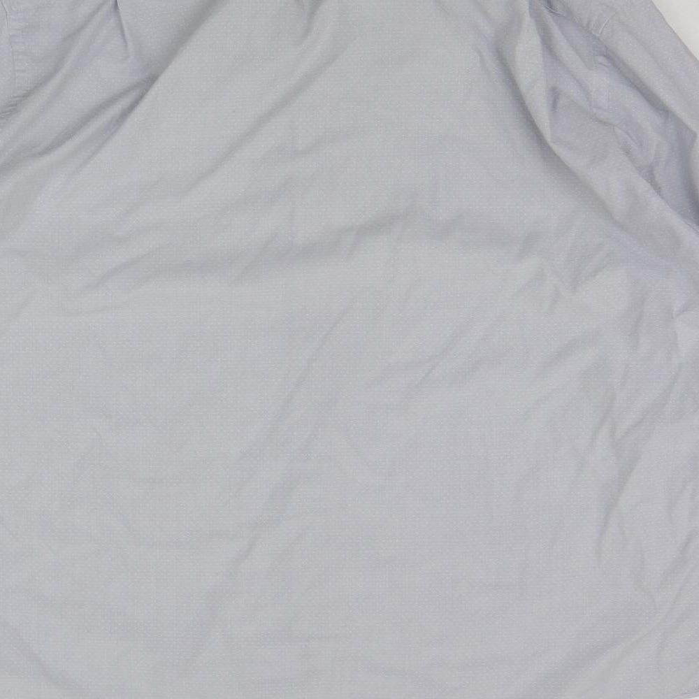 George Mens Grey Button-Up Size 18