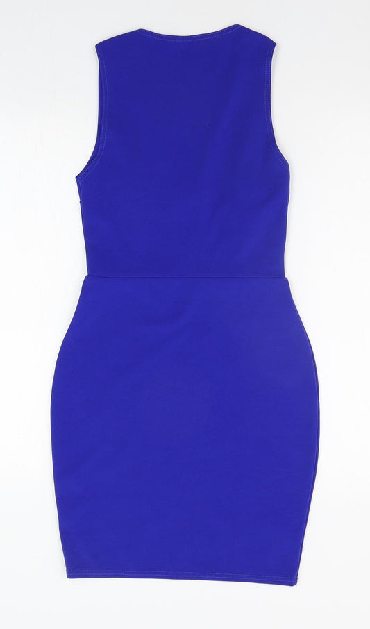 Boohoo Womens Blue A-Line Size 10