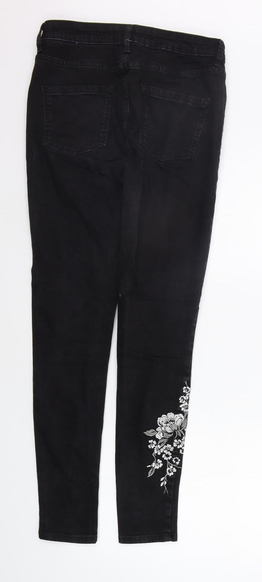 Preworn Womens Black Skinny Jeans Size 10 L29 in