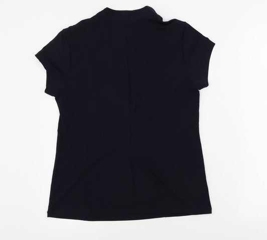 Grace Womens Blue Basic T-Shirt Size L