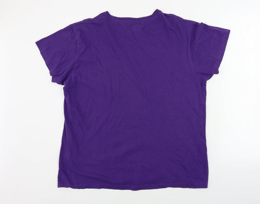 Ceader wood state Mens Purple T-Shirt Size L