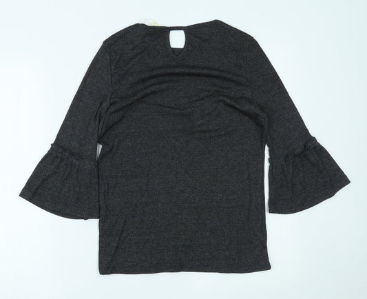 Spirit Womens Grey Basic Blouse Size M