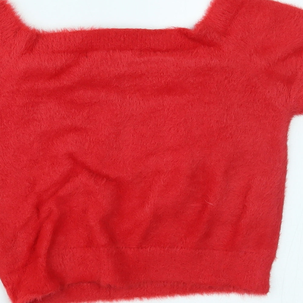 FOREVER 21 Womens Red Cropped T-Shirt Size M