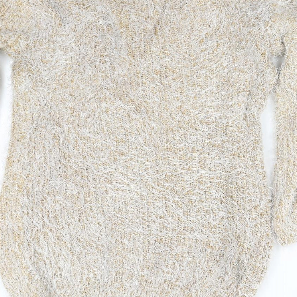 Buisdaei Womens Brown Pullover Jumper Size M