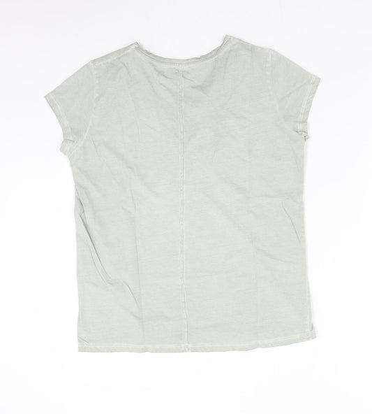Belle & Rebel Womens Green Basic T-Shirt Size S
