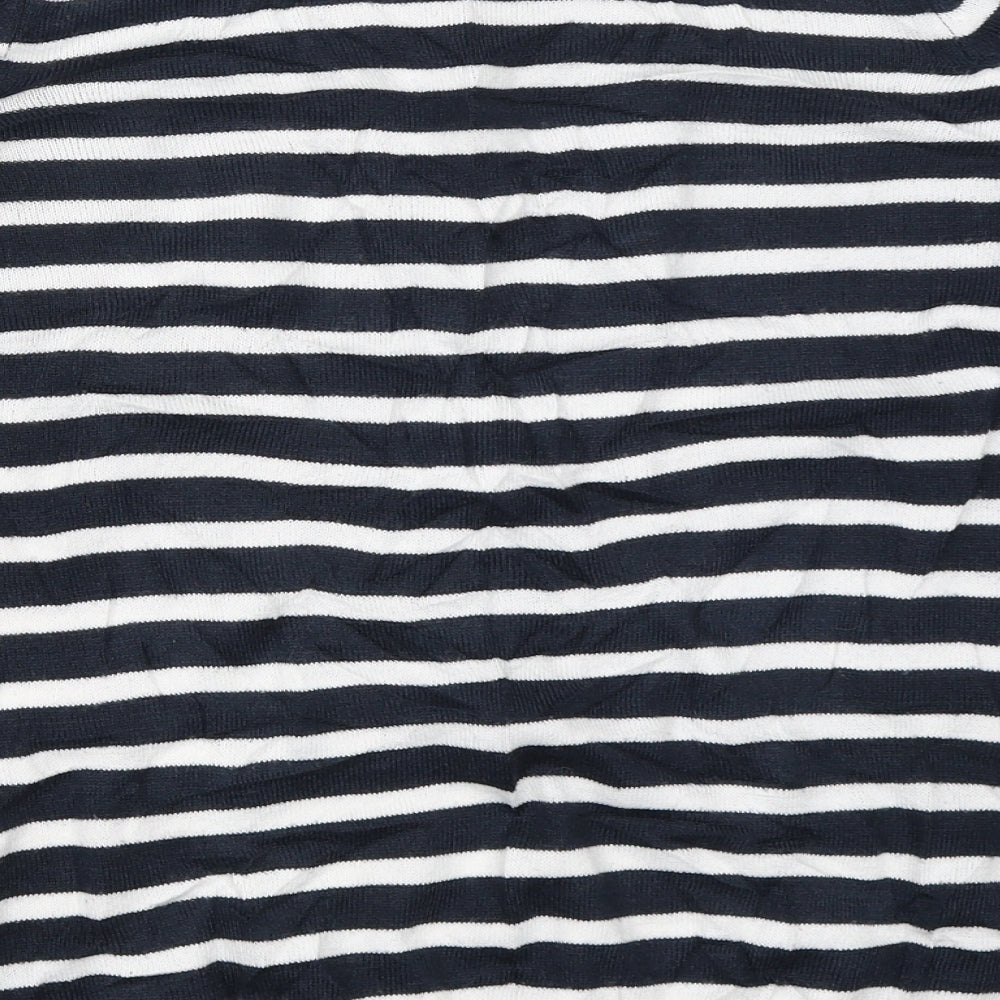 ESMARA Womens Blue Striped Pullover Jumper Size S