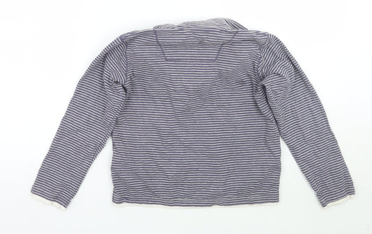 okaidi Boys Grey Striped Basic T-Shirt Size 8 Years