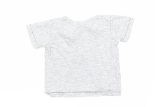 George Boys Grey Basic T-Shirt Size 0-3 Months