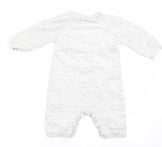 George Boys Green Animal Print Romper One-Piece Size 0-3 Months - Teddy Bear Face