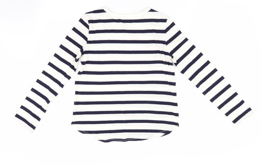 Gap Girls Blue Striped Basic Casual Size L
