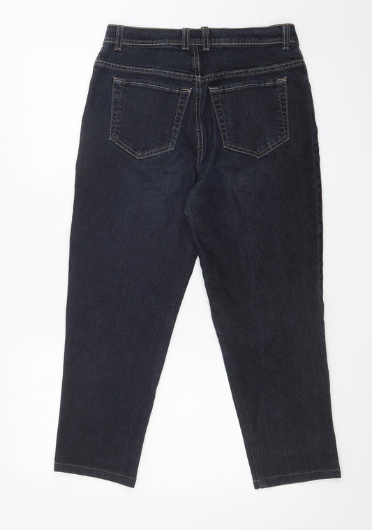 Gloria Vanderbilt Womens Blue Straight Jeans Size 8 L22 in