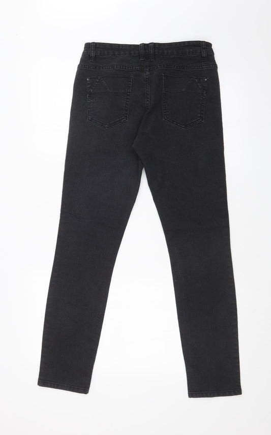 DENIM CO Womens Black Straight Jeans Size 8 L28 in