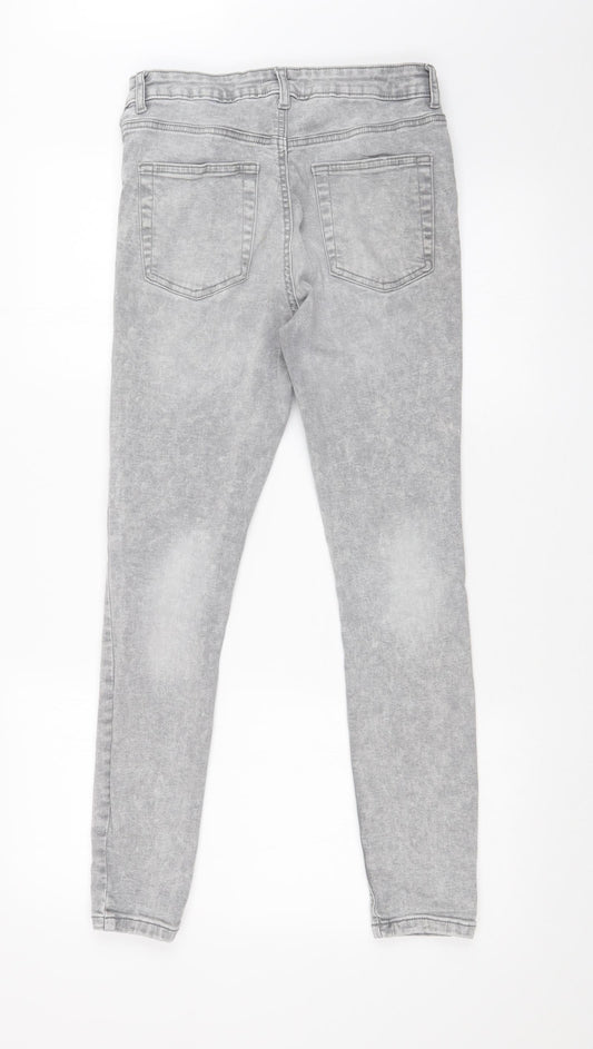 DENIM CO Womens Grey Skinny Jeans Size 12 L26 in