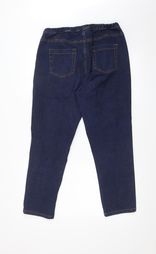 Preworn Womens Blue Straight Jeans Size 32 in L25 in