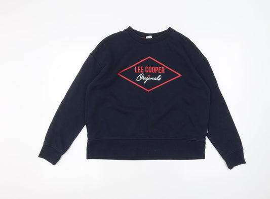 Additional front view of Lee Cooper women’s blue jumper, size UK 12
