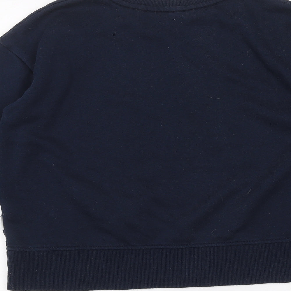 Brand and care label for Lee Cooper women’s blue jumper, size UK 12