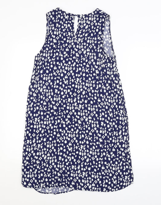 YERSE Womens Blue Floral Basic Blouse Size S