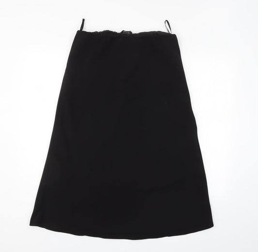 Janique Womens Black A-Line Skirt Size 14