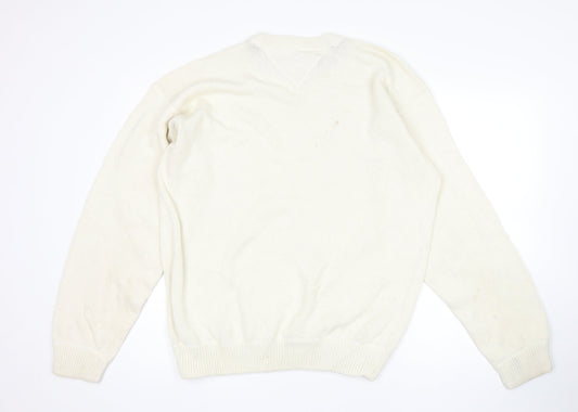St Micheal Mens Beige Pullover Jumper Size XL