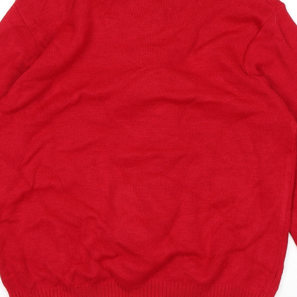 Glimpse Womens Red Pullover Jumper Size S