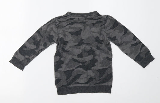 Primark Baby Grey Camouflage Pullover Jumper Size 18-24 Months