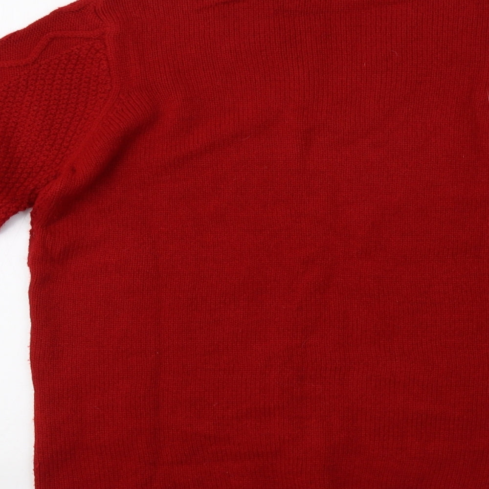 Isle Womens Red Pullover Jumper Size S