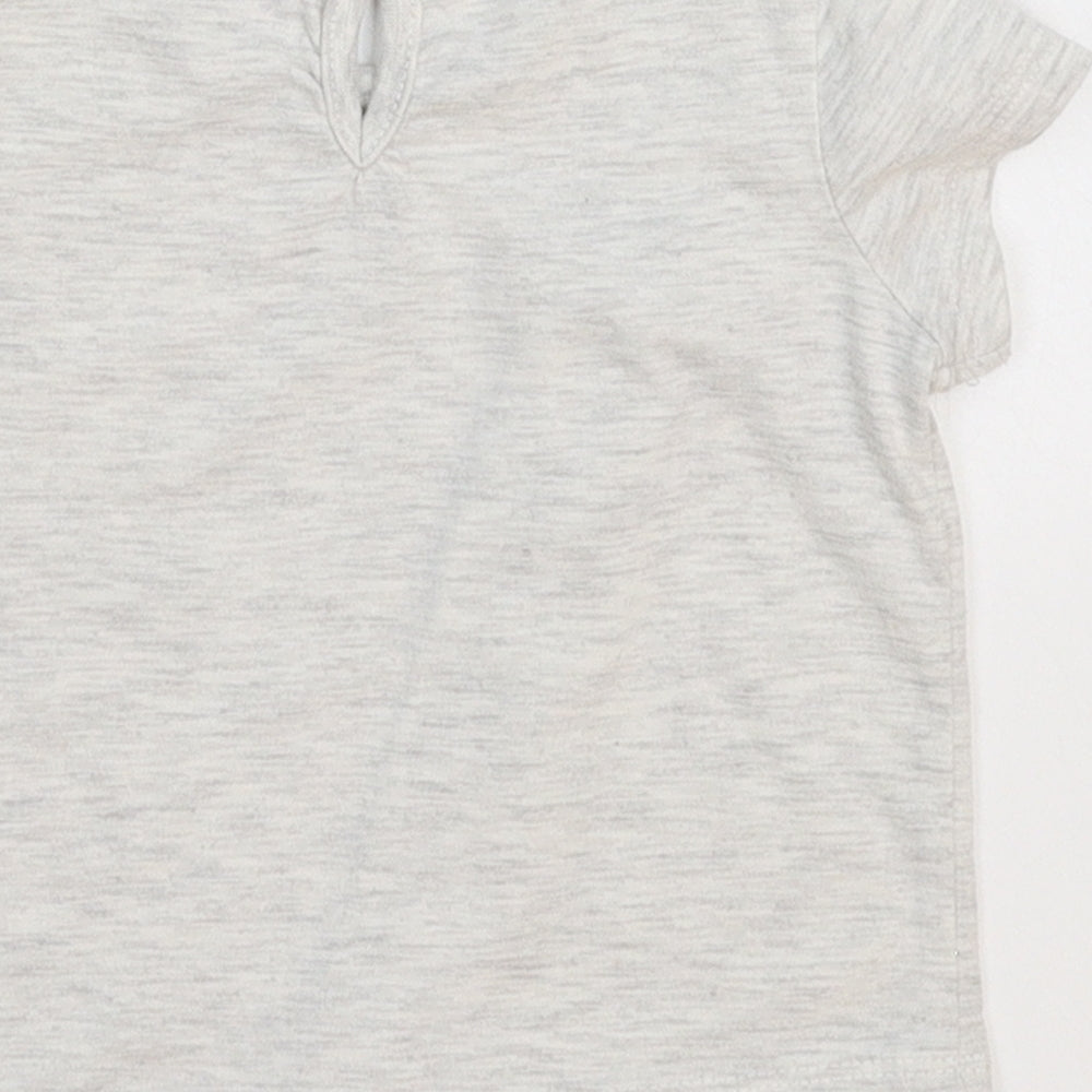 7 For All Mankind Girls Grey Basic T-Shirt Size 18-24 Months