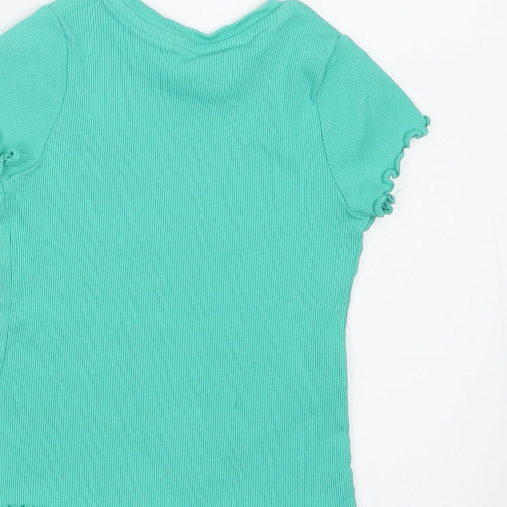 George Girls Green Basic T-Shirt Size 18-24 Months
