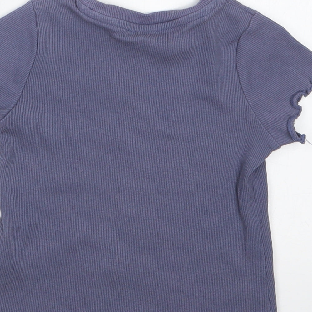 George Girls Purple Basic T-Shirt Size 18-24 Months