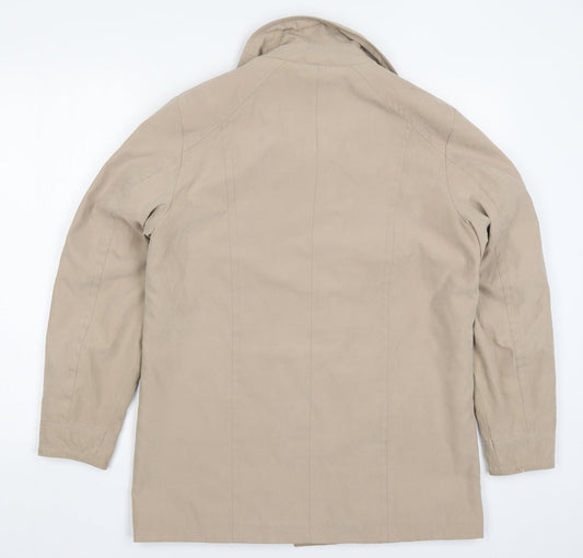 Eliza Grey Womens Beige Jacket Size 12